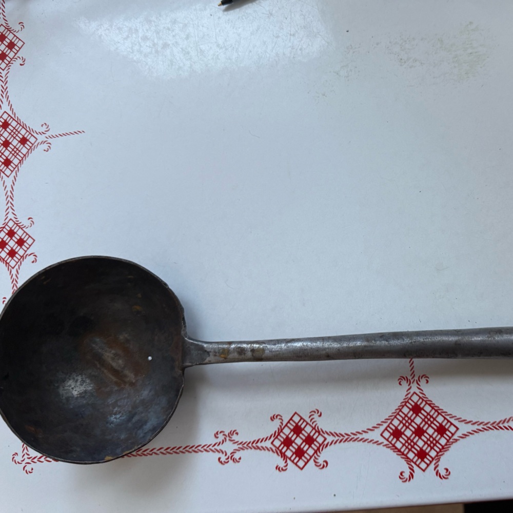 Vintage Primitive Metal Ladle | Rustic Farmhouse | Early 1900s Hand-Forged Scoop